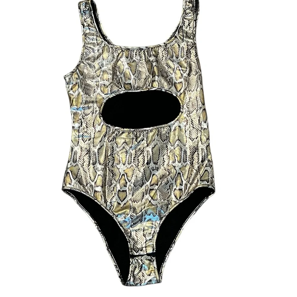 Animal Print Snake Skin Body Suit Size: XL - Picture 3 of 6
